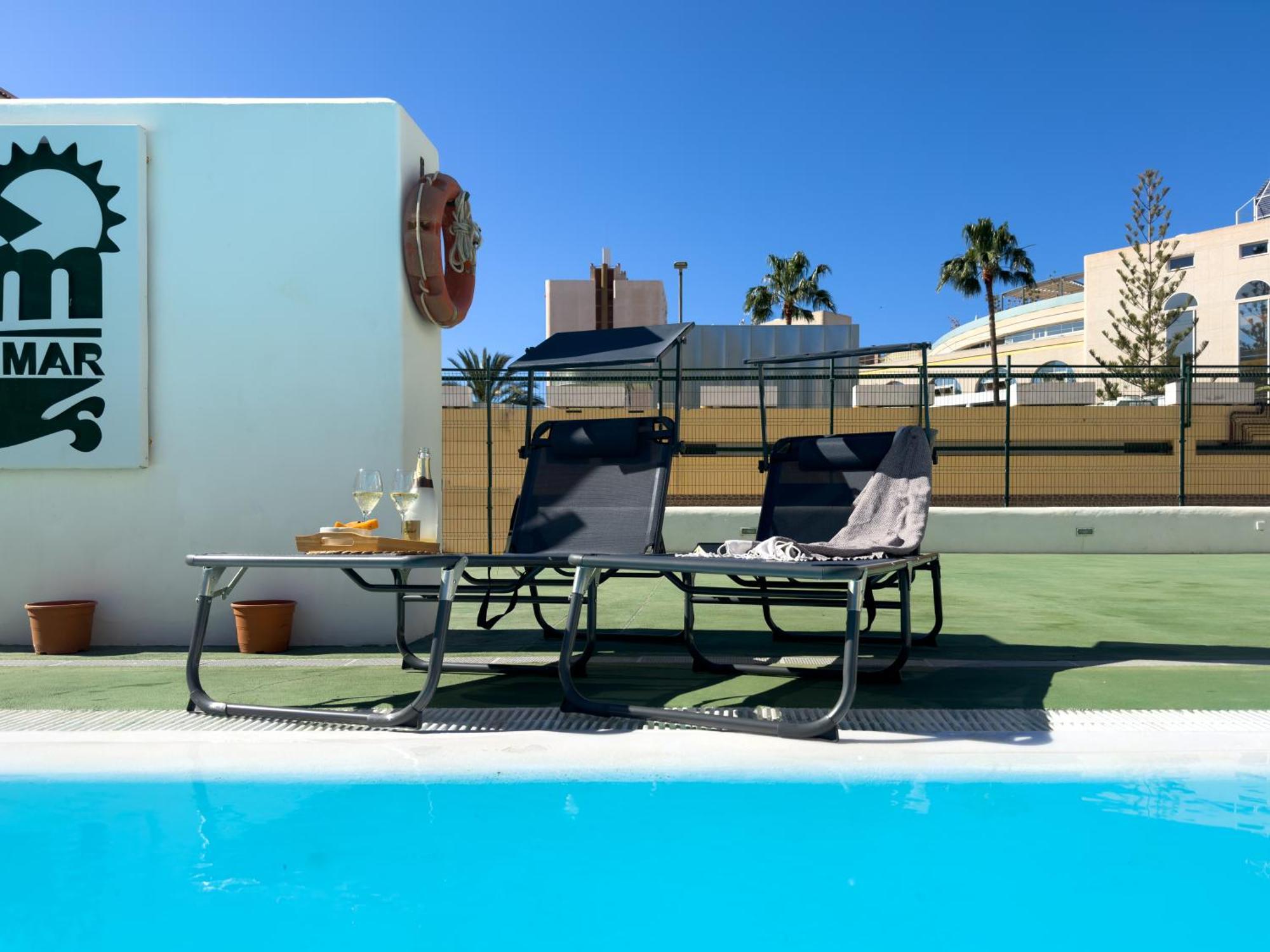 Amazing 3-Bedroom Apartment. Pool And Sea View! Los Cristianos  Eksteriør billede